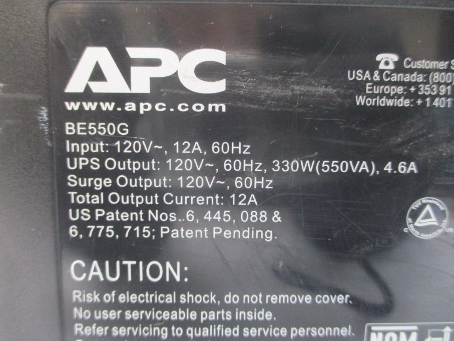 APC BE550G 120V 12A UNMP