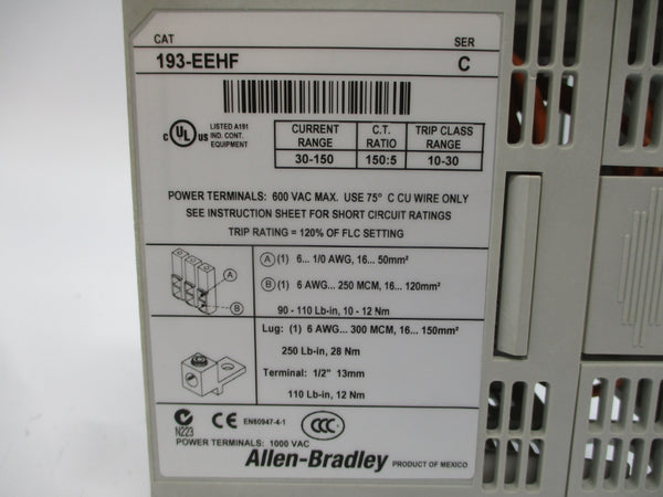 INDUSTRIAL SPARE PART 193-EEHF SER. C 600VAC 30-150A NSNP