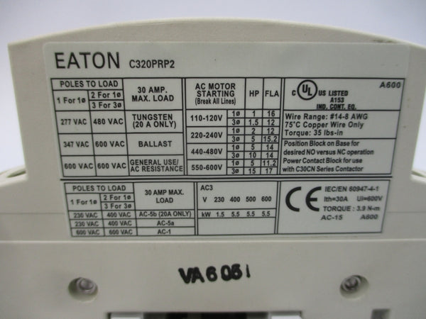 EATON C30CNE20H0 SER. A1 265-277V 30A NSMP