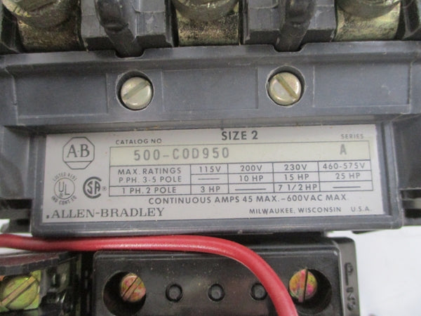 INDUSTRIAL SPARE PART 500-COD950 SER. A 110/115-120V 45A (BR/YL) NSMP