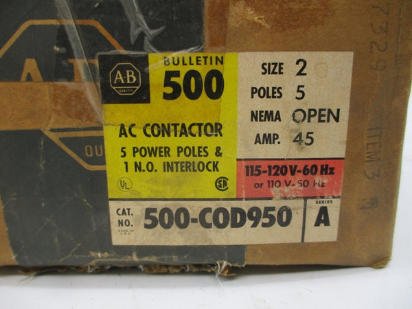 INDUSTRIAL SPARE PART 500-COD950 SER. A 110/115-120V 45A (BR/YL) NSMP
