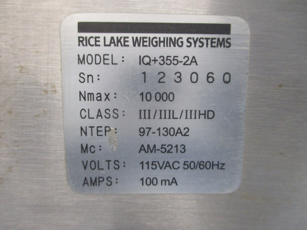 RICE LAKE WEIGHING SYSTEMS IQ+355-2A 115VAC NSNP