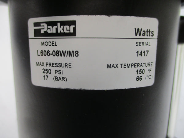 PARKER L606-08W/M8 250PSI NSNP