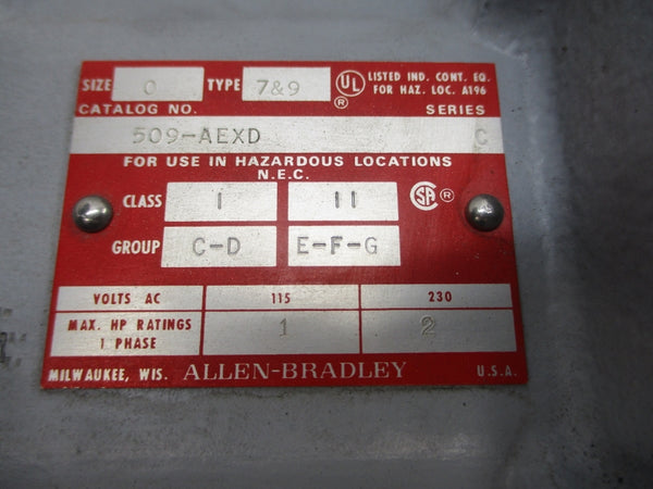 INDUSTRIAL SPARE PART 509-AEXD SER. C 115/230V NSNP