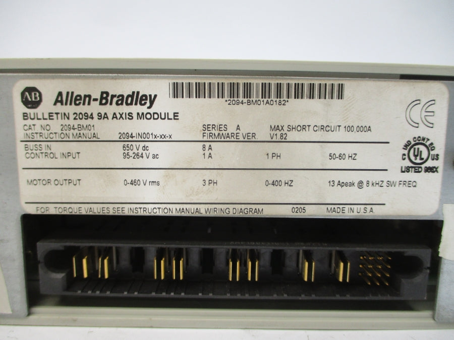 ALLEN BRADLEY 2094-BM01 SER. A F/W V1.82 95-264VAC 1A UNMP