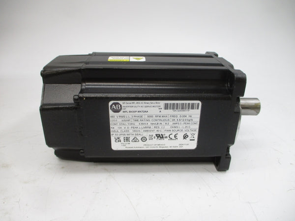 INDUSTRIAL SPARE PART MPL-B430P-MK72AA SER. A 460VAC 9.2A NSMP