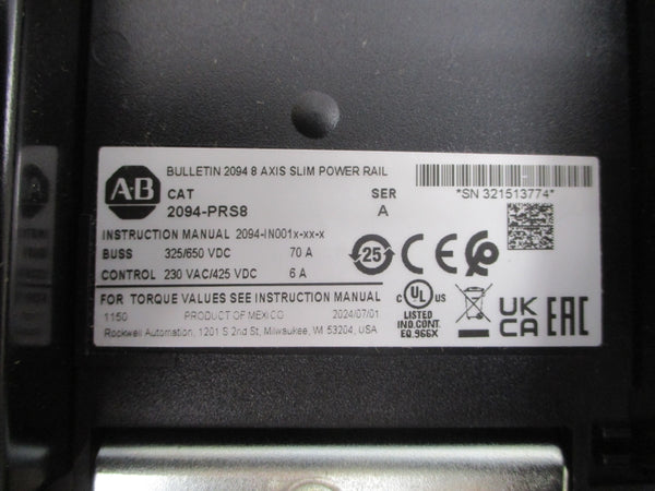 INDUSTRIAL SPARE PART 2094-PRS8 SER. A 230VAC 70A NSMP