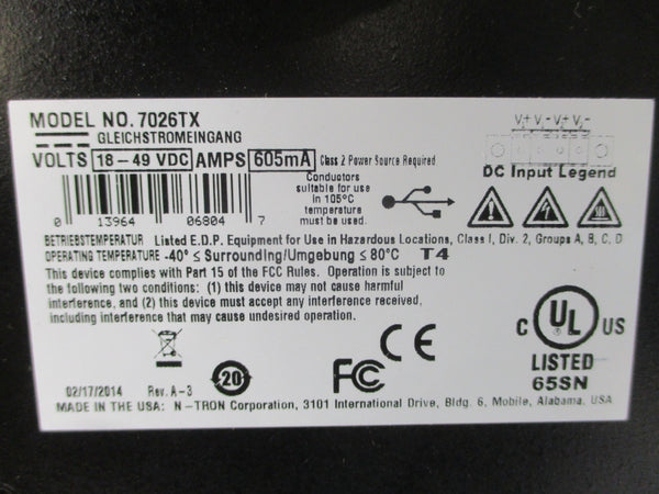 N-TRON 7026TX 18-49VDC REV. A-3 NSNP