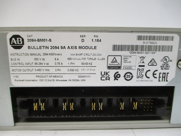 INDUSTRIAL SPARE PART 2094-BM01-S SER. D F/W 1.154 95-264VAC 0.75A NSMP