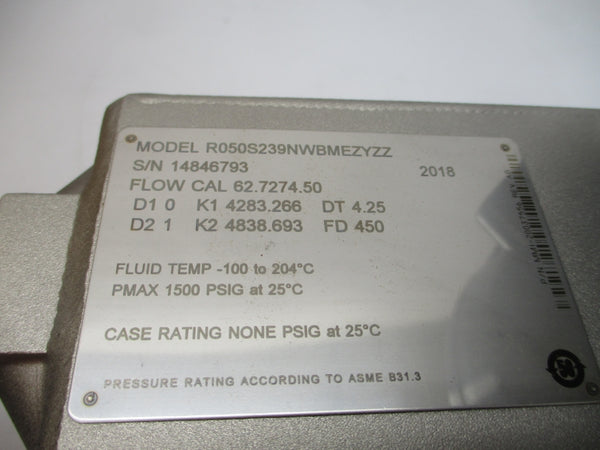 MICRO MOTION R050S239NWBMEZYZZ 1500PSI NSMP