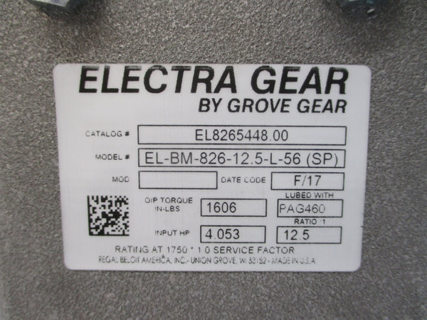 GROVE GEAR EL8265448.00 EL-BM-826-12.5-L-56(SP) NSMP