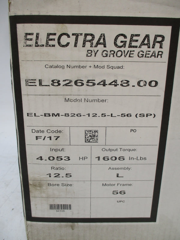 GROVE GEAR EL8265448.00 EL-BM-826-12.5-L-56(SP) NSMP