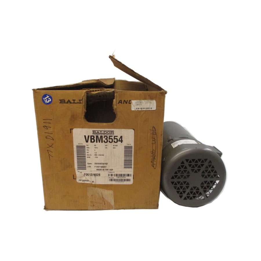 BALDOR VBM3554 35E058Z541G2 208-230/460V 5.1-4.8/2.4A NSMP