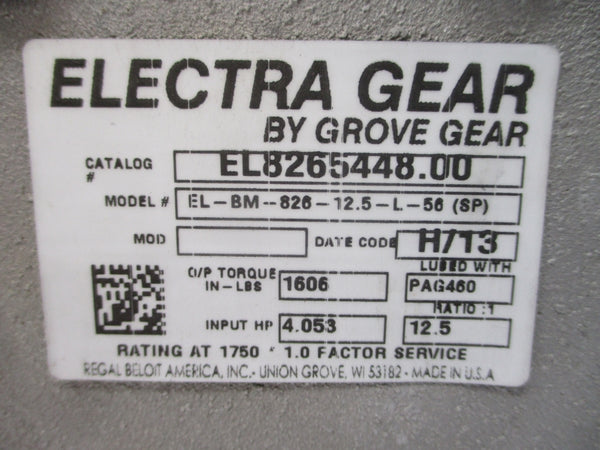 GROVE GEAR EL8265448.00 EL-BM-826-12.5-L-56(SP) NSNP