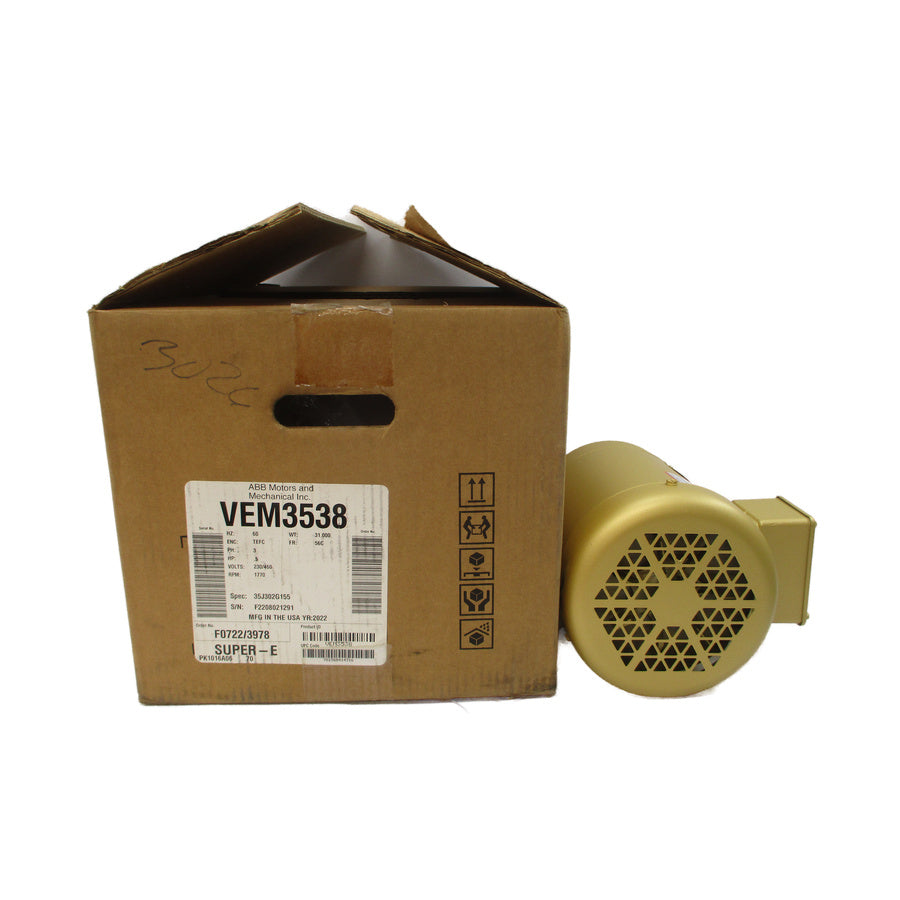 BALDOR VEM3538 35J302G155 230/460V 1.8/.9A NSMP