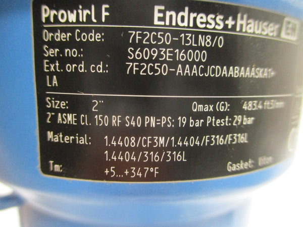 ENDRESS+HAUSER 7F2C50-13LN8/0 2" NSMP