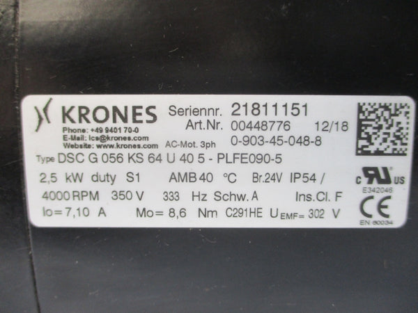 KRONES DSCG056KS64U405-PLFE090-5 00448776 350V 7.10A NSNP