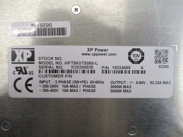 XP POWER HPT5K0TS060-L 10024665 380-480V 10A UNMP