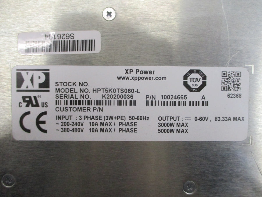 XP POWER HPT5K0TS060-L 10024665 380-480V 10A UNMP