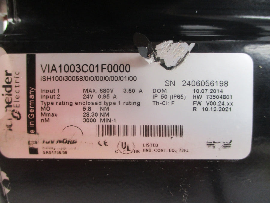 SCHNEIDER ELECTRIC VIA1003C01F0000 680V 3.60A UNMP