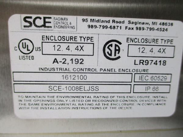 SCE SCE-1008ELJSS 1612100 NSNP