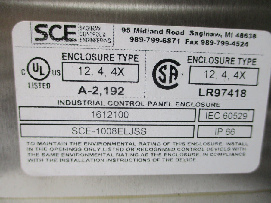 SCE SCE-1008ELJSS 1612100 NSNP