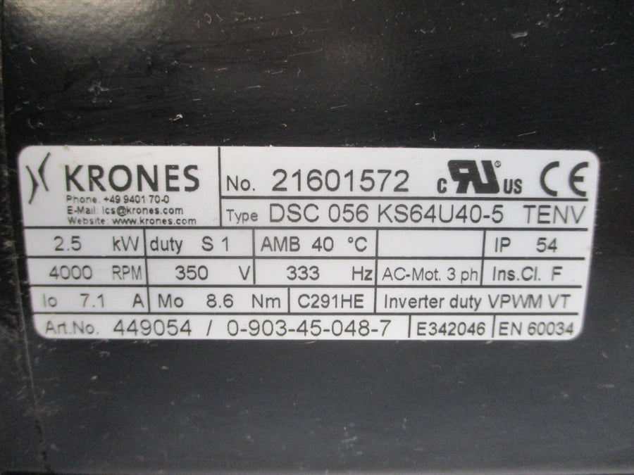 KRONES DSC056KS64U40-5 21601572 350V 7.1A NSNP