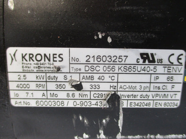 KRONES DSC056KS65U40-5 21603257 350V 7.1A NSNP