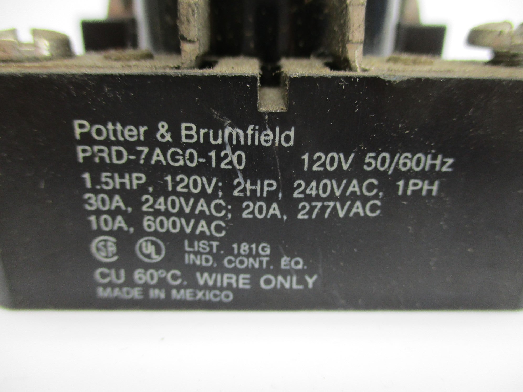 POTTER & BRUMFIELD PRD-7AG0-120 120V 30A NSNP