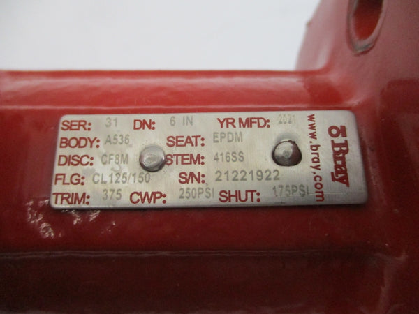 BRAY A536 CL125/150 416SS SER. 31 250PSI 6" UNMP