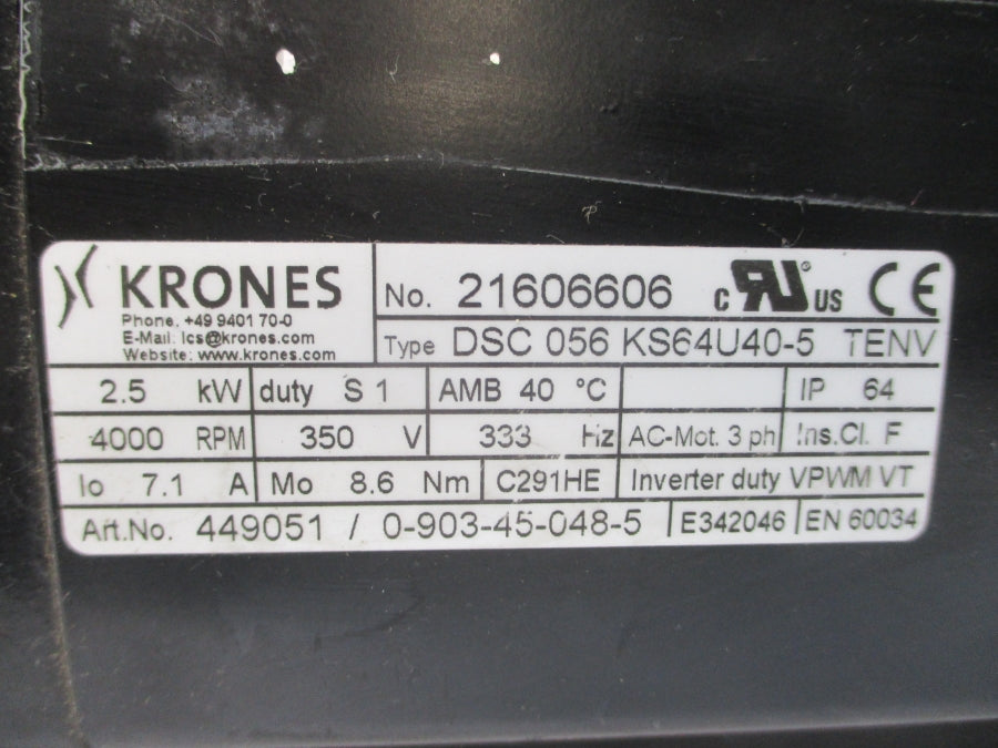 KRONES DSC056KS64U40-5 21606606 350V 7.1A UNMP