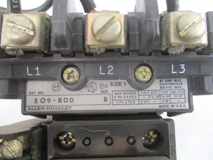 INDUSTRIAL SPARE PART 509-BOD SER. B 110/115-120V UNMP