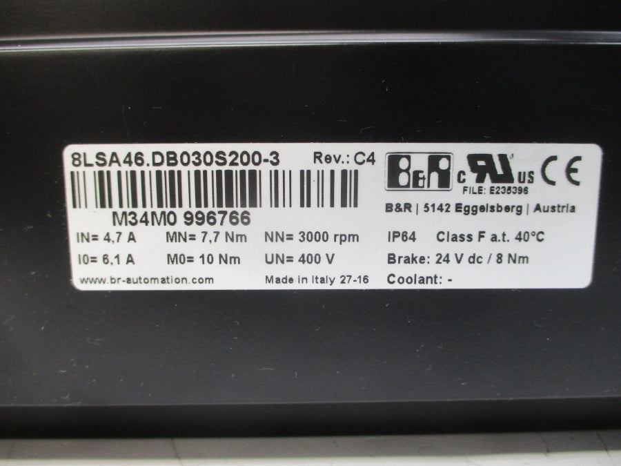 B&R AUTOMATION 8LSA46.DB030S200-3 400V 4.7/6.1A REV. C4 NSNP