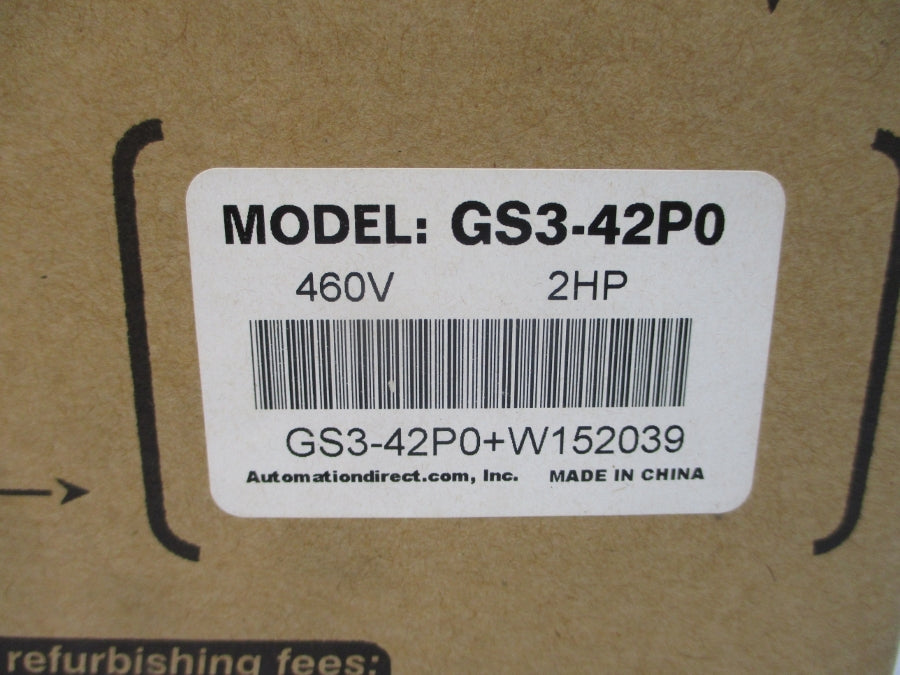 AUTOMATION DIRECT GS3-42P0 380-480V 4.3A NSMP