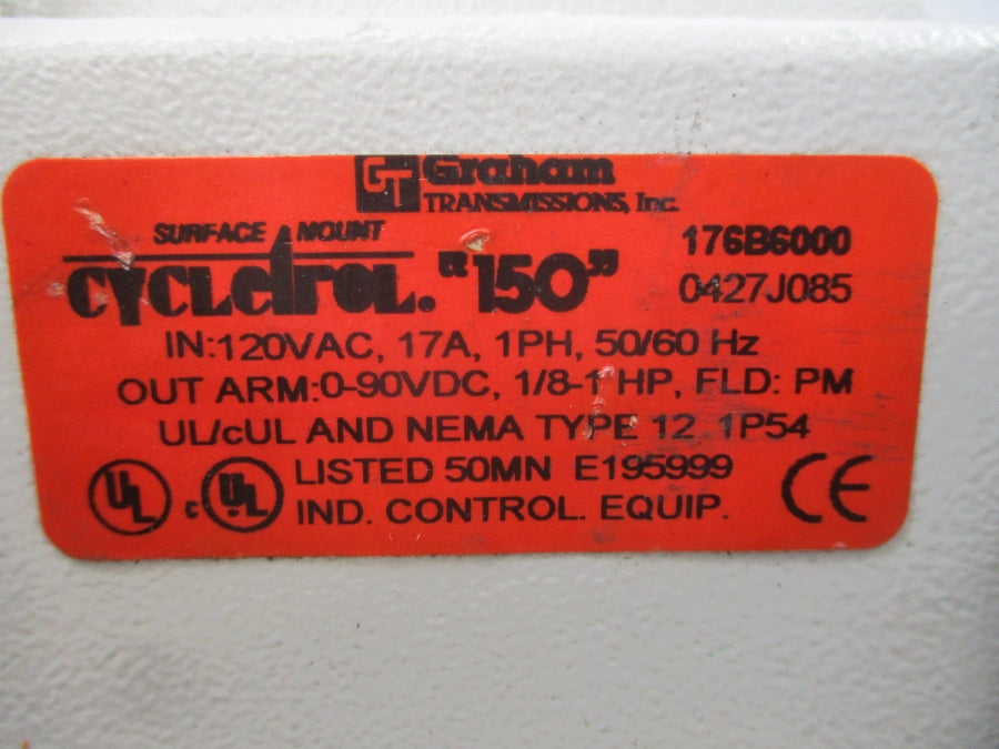 GRAHAM TRANSMISSIONS 176B6000 150 120VAC 17A UNMP