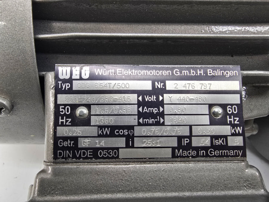 WEG ODG654T/500 2476797 480V 0.80A NSNP