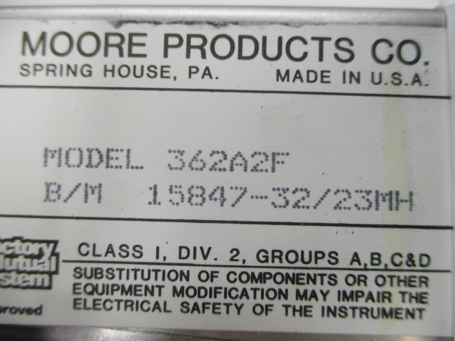 MOORE PRODUCTS 362A2F 15847-32/23MH 115VAC 0.5A NSNP