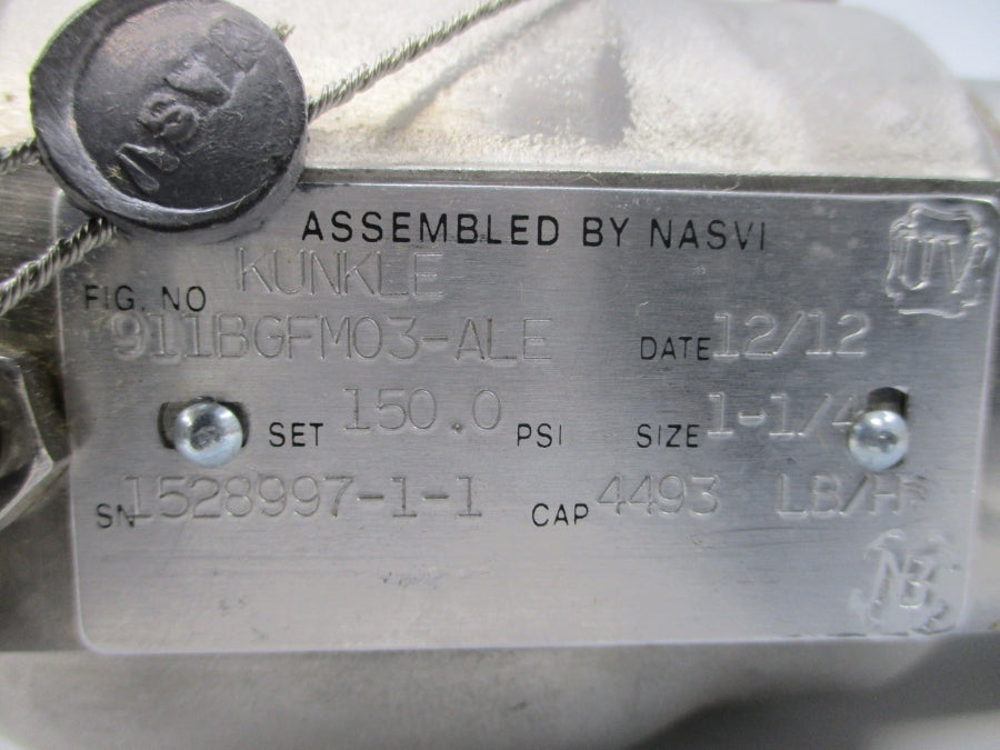 KUNKLE 911BGFM03-ALE 150.0PSI 1-1/4" NSNP