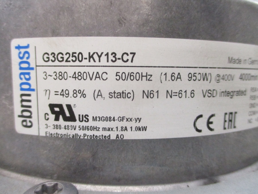 EBMPAPST G3G250-KY13-C7 380-480VAC 1.6A NSNP