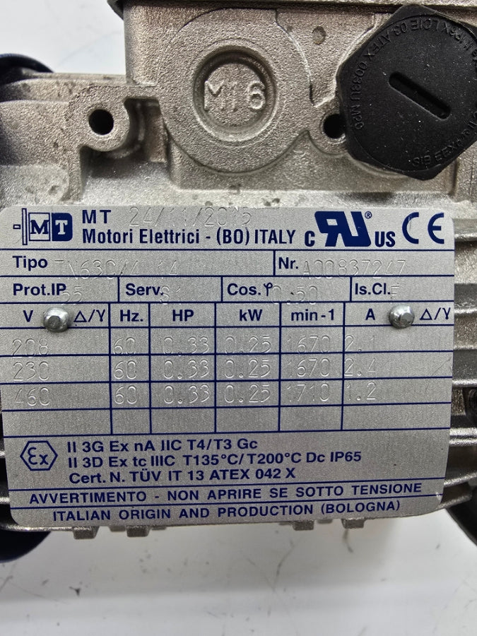 MOTORI ELETTRICI TN63C/4-14 208-230/460V 2.1/2.4-1.2A NSNP