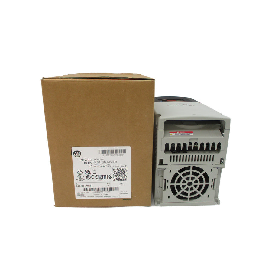 ALLEN BRADLEY 22B-D017N104 SER. A F/W 7.02 342-528VAC 18.4A NSMP