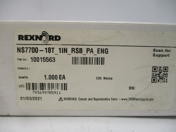 REXNORD 10015563 NS7700-18T_1IN_RSB_PA_ENG NSMP