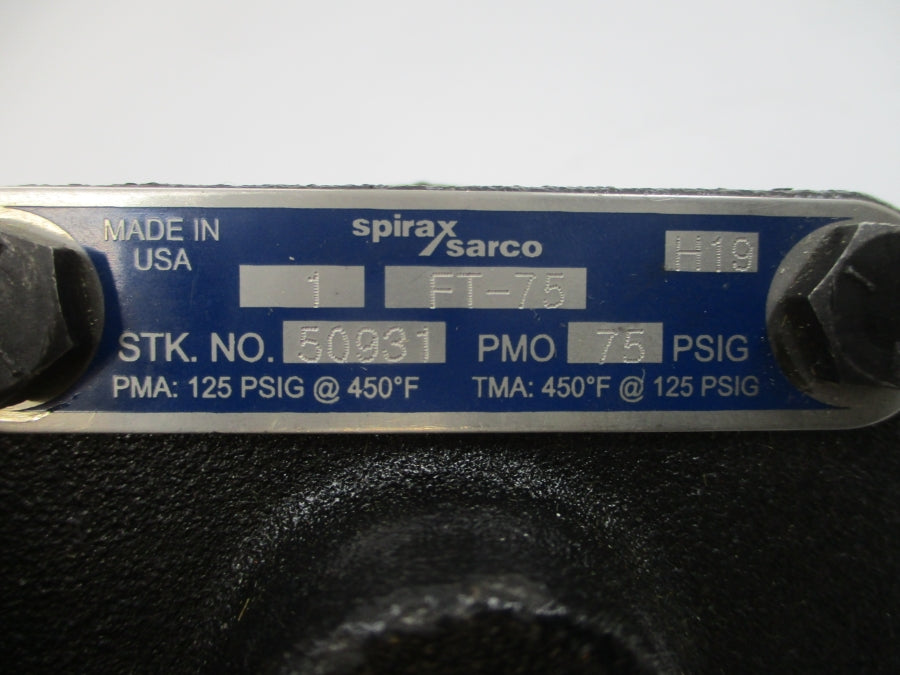 SPIRAX SARCO FT-75 50931 75PSI 1" NSNP