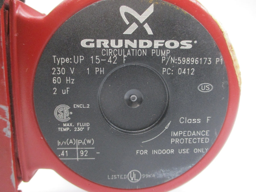 GRUNDFOS UP15-42F 59896173P1 230V .41A NSNP