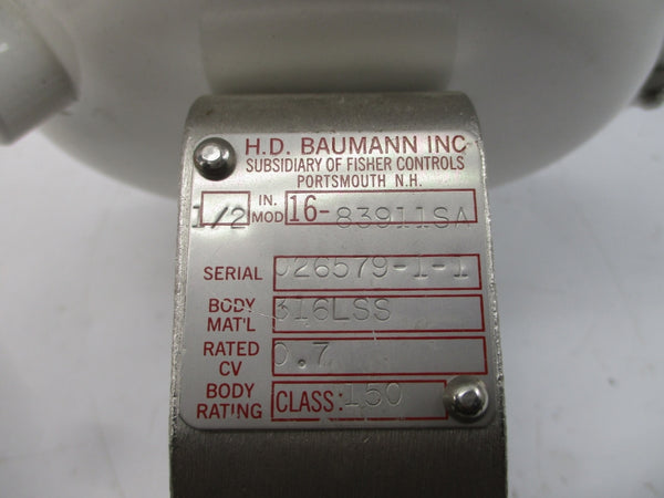 H.D. BAUMANN 16-83911SA 35PSI 1/2" NSNP