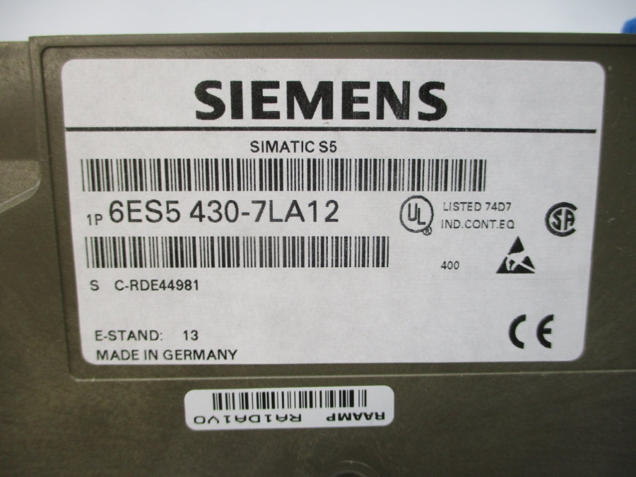 SIEMENS 6ES5430-7LA12 24VDC NSNP