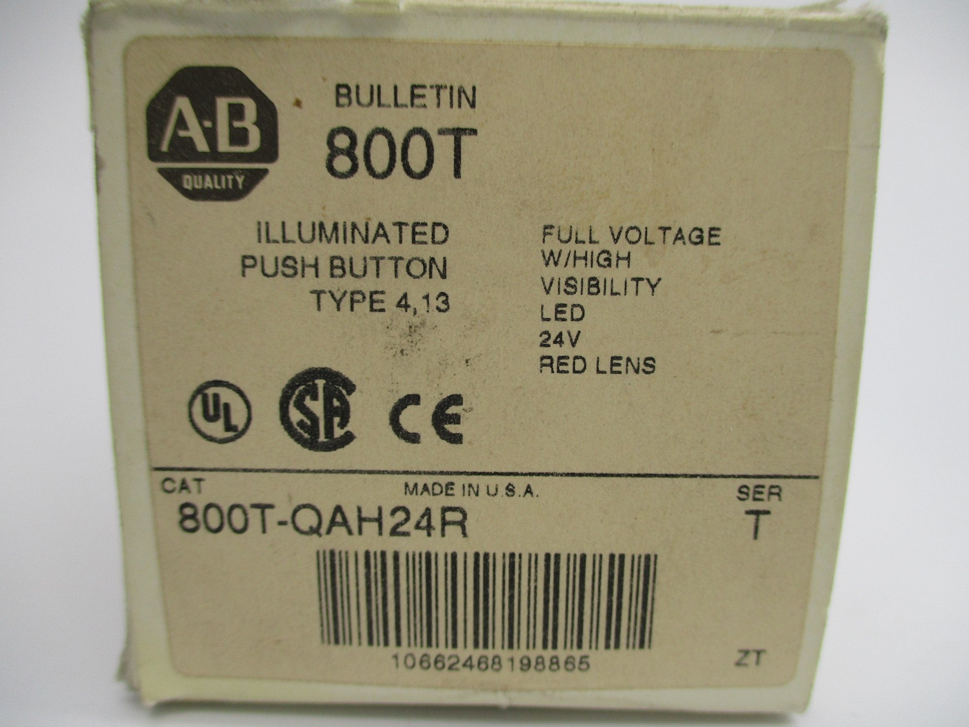 ALLEN BRADLEY 800T-QAH24R SER. T (WH) NSMP