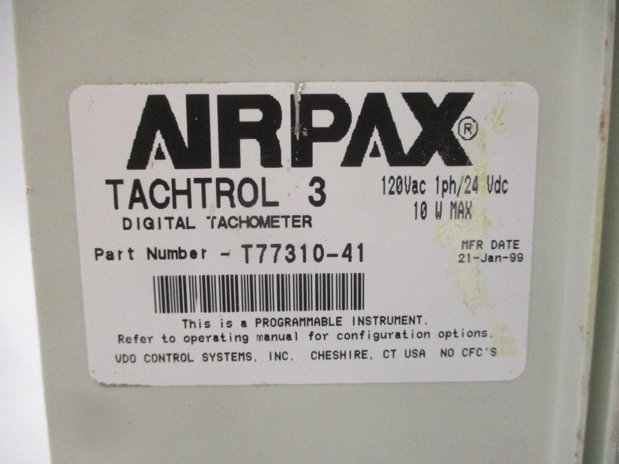 AIRPAX TACHROL3 T77310-41 120VAC UNMP