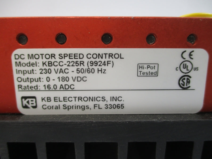 KB ELECTRONICS KBCC-225R (9924F) 230VAC 16.0A UNMP