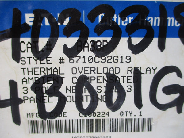 EATON BA33P 6710C92G19 770A NSMP